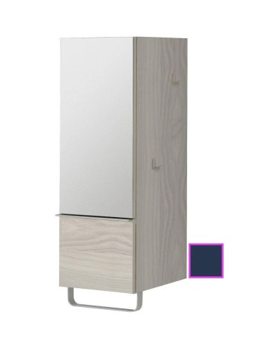 Полуколонна темно-синий глянец с зеркальной дверцей шарниры слева Jacob Delafon Odeon Up EB893G-G98