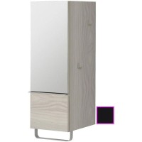 Полуколонна черный глянец с зеркальной дверцей шарниры слева Jacob Delafon Odeon Up EB893G-274