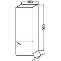 Полуколонна черный матовый с зеркальной дверцей шарниры справа Jacob Delafon Odeon Up EB893D-M61