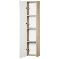 Модуль для зеркала 23х101 см дуб эндгрейн/белый матовый L Акватон Мишель 1A244303MIX40