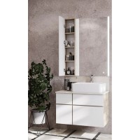 Модуль для зеркала 23х101 см дуб эндгрейн/белый матовый L Акватон Мишель 1A244303MIX40