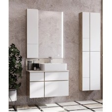 Модуль для зеркала 23х101 см дуб эндгрейн/белый матовый L Акватон Мишель 1A244303MIX40