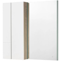Модуль для зеркала 43х101 см дуб эндгрейн/белый матовый Акватон Мишель 1A244203MIX40
