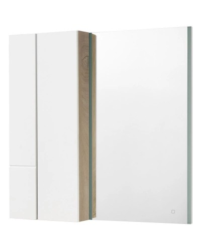 Модуль для зеркала 43х101 см дуб эндгрейн/белый матовый Акватон Мишель 1A244203MIX40