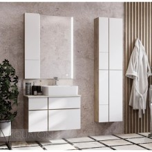 Модуль для зеркала 43х101 см дуб эндгрейн/белый матовый Акватон Мишель 1A244203MIX40