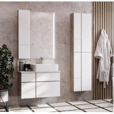 Модуль для зеркала 43х101 см дуб эндгрейн/белый матовый Акватон Мишель 1A244203MIX40