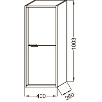Полуколонна подвесная серый дуб L/R Jacob Delafon Vivienne EB1510-E71-E71
