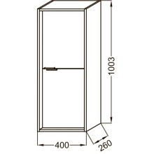 Полуколонна подвесная серый дуб L/R Jacob Delafon Vivienne EB1510-E71-E71