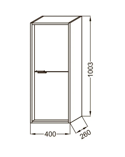 Полуколонна подвесная серый дуб L/R Jacob Delafon Vivienne EB1510-E71-E71