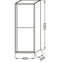 Полуколонна подвесная дуб табак/серый титан матовый L/R Jacob Delafon Vivienne EB1587-E52-M54
