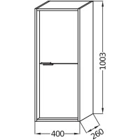 Полуколонна подвесная белый глянец L/R Jacob Delafon Vivienne EB1665-J5-J5