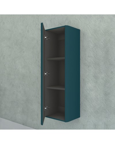 Колонна подвесная с одной распашной дверцей, реверсивная 35x43x130 CEZARES 55236 Blu petrolio
