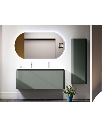 Колонна подвесная с одной распашной дверцей, реверсивная 35x43x130 CEZARES 55300 Verde opaco