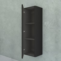 Колонна подвесная с одной распашной дверцей, реверсивная 35x43x130 CEZARES 55235 Nero grafite