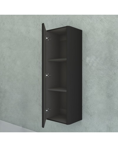 Колонна подвесная с одной распашной дверцей, реверсивная 35x43x130 CEZARES 55235 Nero grafite