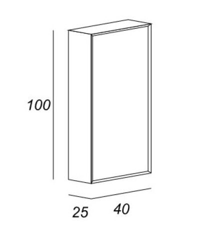 Колонна с одной распашной дверцей (реверсная) CEZARES BELLAGIO 54722 Rovere tabacco