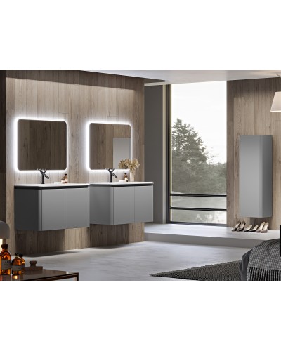 Колонна подвесная с одной распашной дверцей, реверсивная 35x43x130 CEZARES 55237 Grigio nuvola