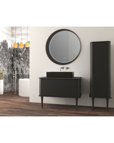 Колонна подвесная с дверью, реверсивная CEZARES IDRA 55819 Nero opaco