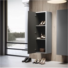 Колонна подвесная с одной распашной дверцей, реверсивная 35x43x130 CEZARES 55237 Grigio nuvola