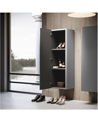 Колонна подвесная с одной распашной дверцей, реверсивная 35x43x130 CEZARES 55237 Grigio nuvola