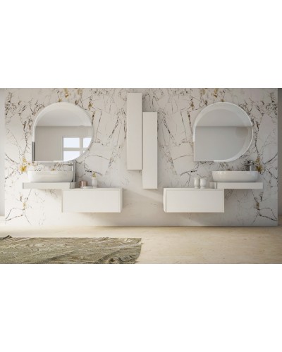 Колонна подвесная с одной распашной дверцей реверсивная 20x14x100 CEZARES 53187 Bianco Opaco