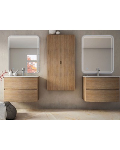 Колонна для ванной комнаты без зеркала реверсивная CEZARES 44828 Rovere tabacco