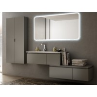 Колонна для ванной комнаты без зеркала реверсивная CEZARES 44597 Grigio talpa opaco