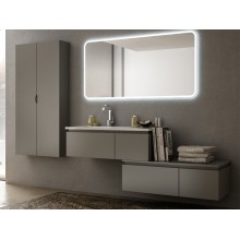 Колонна для ванной комнаты без зеркала реверсивная CEZARES 44597 Grigio talpa opaco