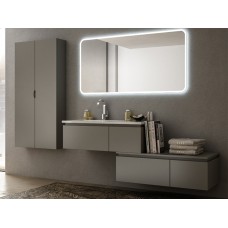 Колонна для ванной комнаты без зеркала реверсивная CEZARES 44597 Grigio talpa opaco