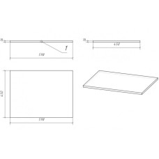 Столешница 59,8 см дуб Cersanit Moduo BL-MOD60