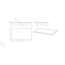 Столешница 79,8 см дуб Cersanit Moduo BL-MOD80