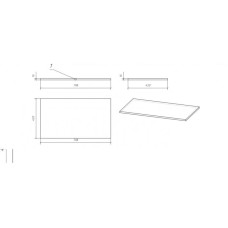 Столешница 79,8 см дуб Cersanit Moduo BL-MOD80