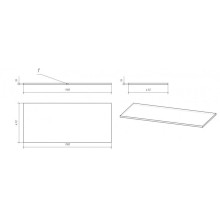 Столешница 99,8 см дуб Cersanit Moduo BL-MOD100