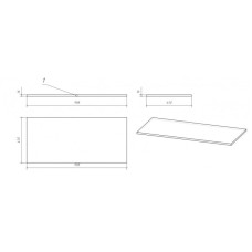 Столешница 99,8 см дуб Cersanit Moduo BL-MOD100