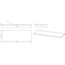 Столешница 119,8 см дуб Cersanit Moduo BL-MOD120