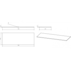 Столешница 119,8 см дуб Cersanit Moduo BL-MOD120