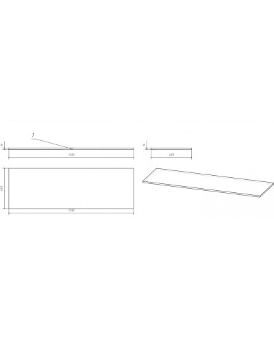 Столешница 139,2 см дуб Cersanit Moduo BL-MOD140