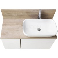 Столешница 100 см дуб эндгрейн Акватон Мишель 1A253103MIX40