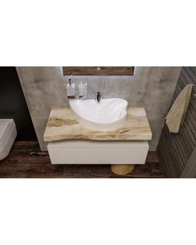 Столешница вяз 96 см с отверстиями Velvex Felay stFEL.100.1-71