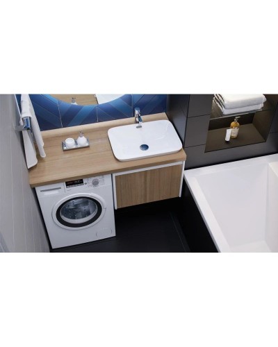 Столешница шатанэ 120 см без отверстий, тумба справа Velvex Klaufs StKLA.120.61.TP.IL-617