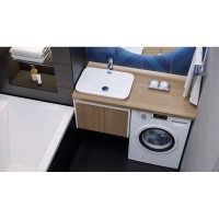 Столешница шатанэ 120 см без отверстий, тумба слева Velvex Klaufs StKLA.120.61.TL.IL-617