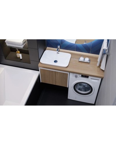 Столешница шатанэ 120 см без отверстий, тумба слева Velvex Klaufs StKLA.120.61.TL.IL-617