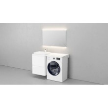 Столешница белый 120 см без отверстий, тумба слева Velvex Klaufs StKLA.120.60.TL.MH-216.616