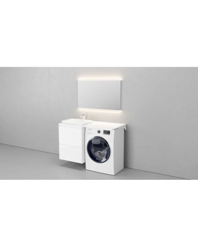 Столешница белый 120 см без отверстий, тумба слева Velvex Klaufs StKLA.120.60.TL.MH-216.616