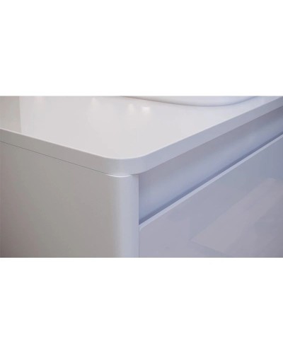 Столешница белый 120 см без отверстий, тумба слева Velvex Klaufs StKLA.120.60.TL.MH-216.616