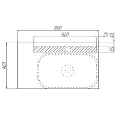 Столешница 80 см Акватон Мишель 1A253203MIX40
