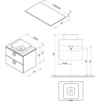 Столешница 60 см белый глянец Ravak Comfort 600 X000001379