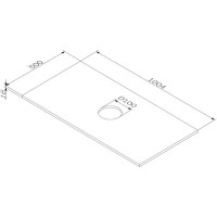 Столешница 100,4 см белый глянец Am.Pm Func M8FST1001WG