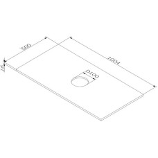 Столешница 100,4 см белый глянец Am.Pm Func M8FST1001WG