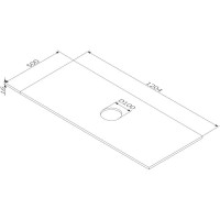 Столешница 120,4 см белый глянец Am.Pm Func M8FST1201WG